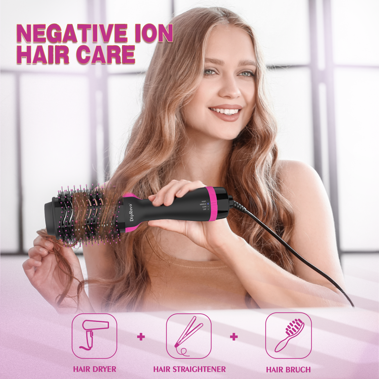 DipRevo® Hair Dryer Brush