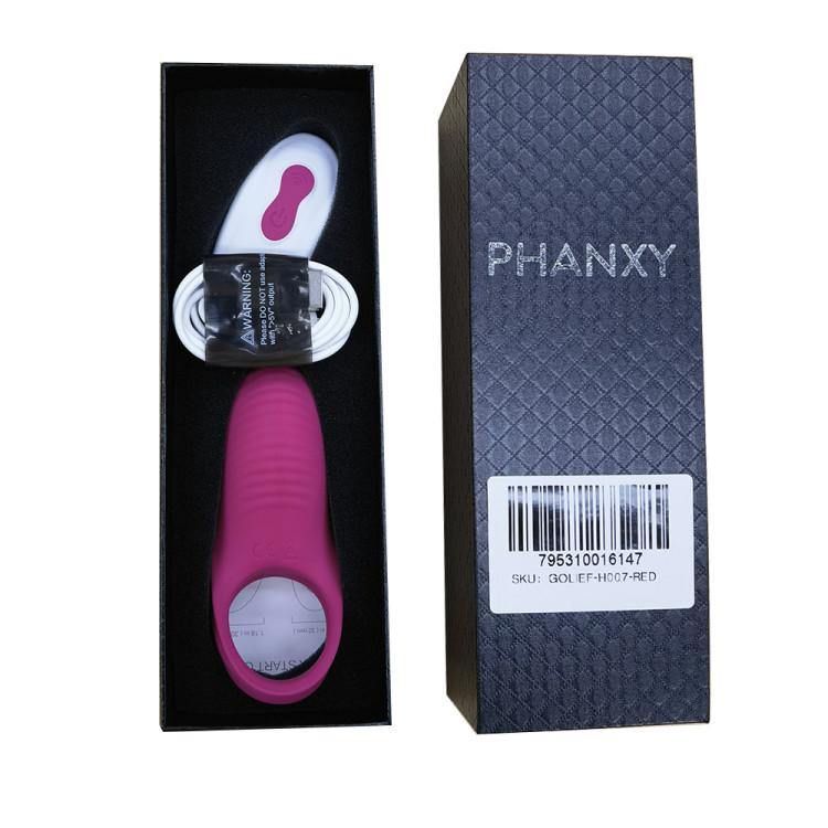 PHANXY Vibrating Penis Ring with Double Ring Adjustable Cock Ring - PHANXY