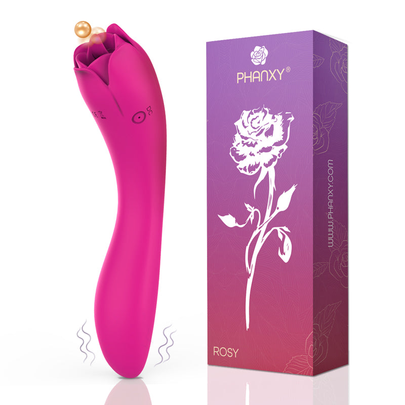 PHANXY Rose Vibrator, 2 in 1 The Rose Sex Toy