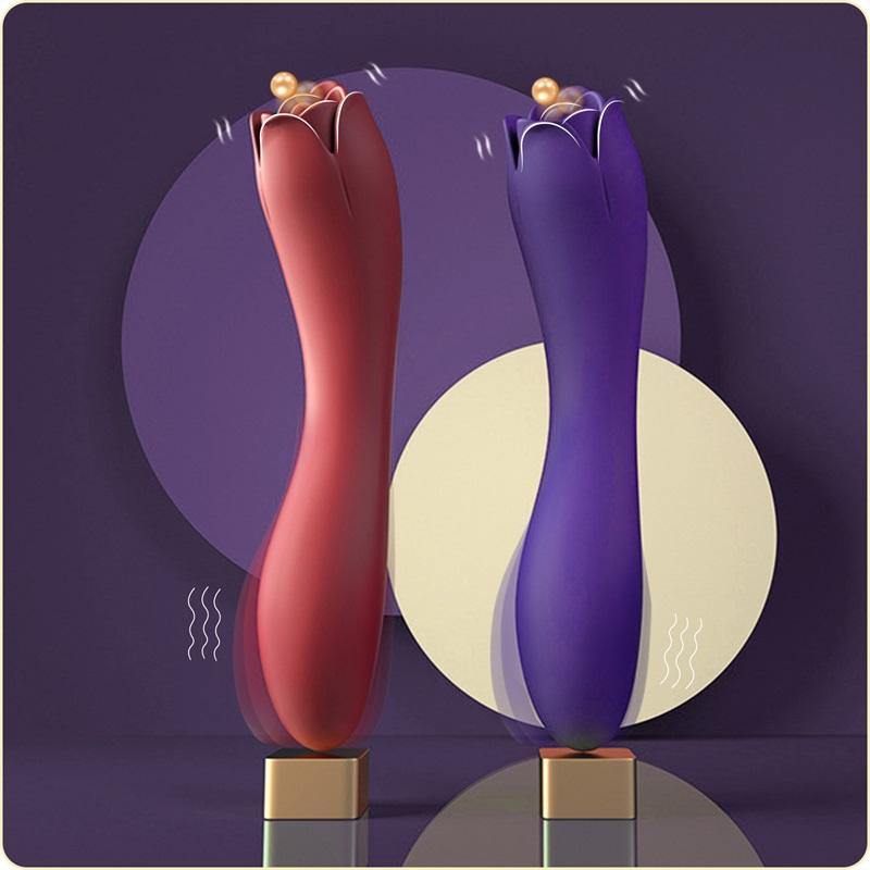 PHANXY Rose Vibrator, 2 in 1 Clitoral G Spot Dildo Vibrator - PHANXY