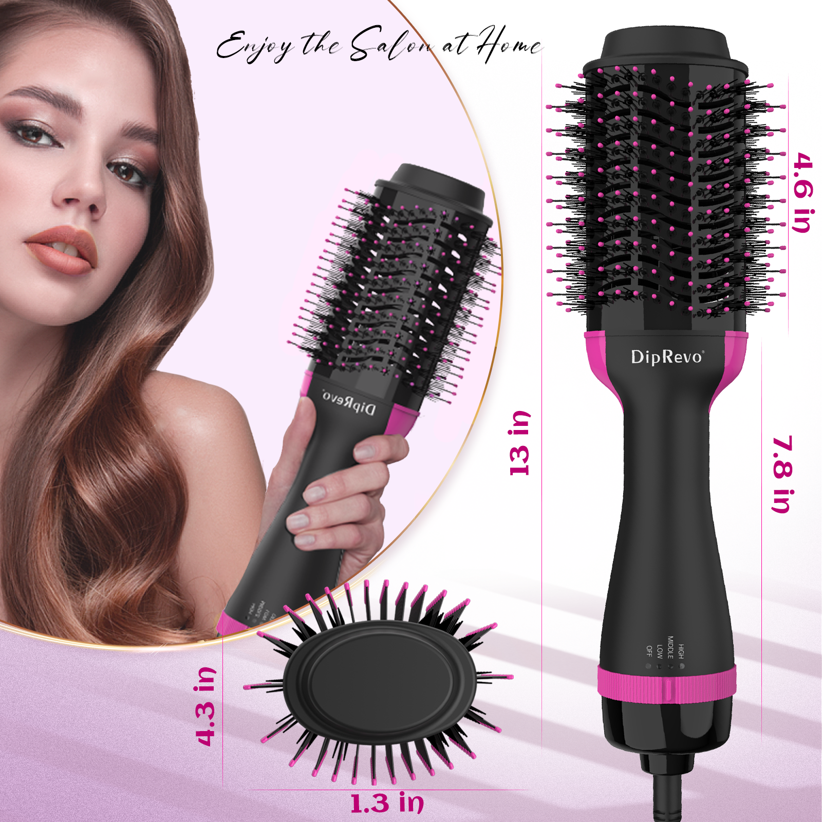 DipRevo® Hair Dryer Brush