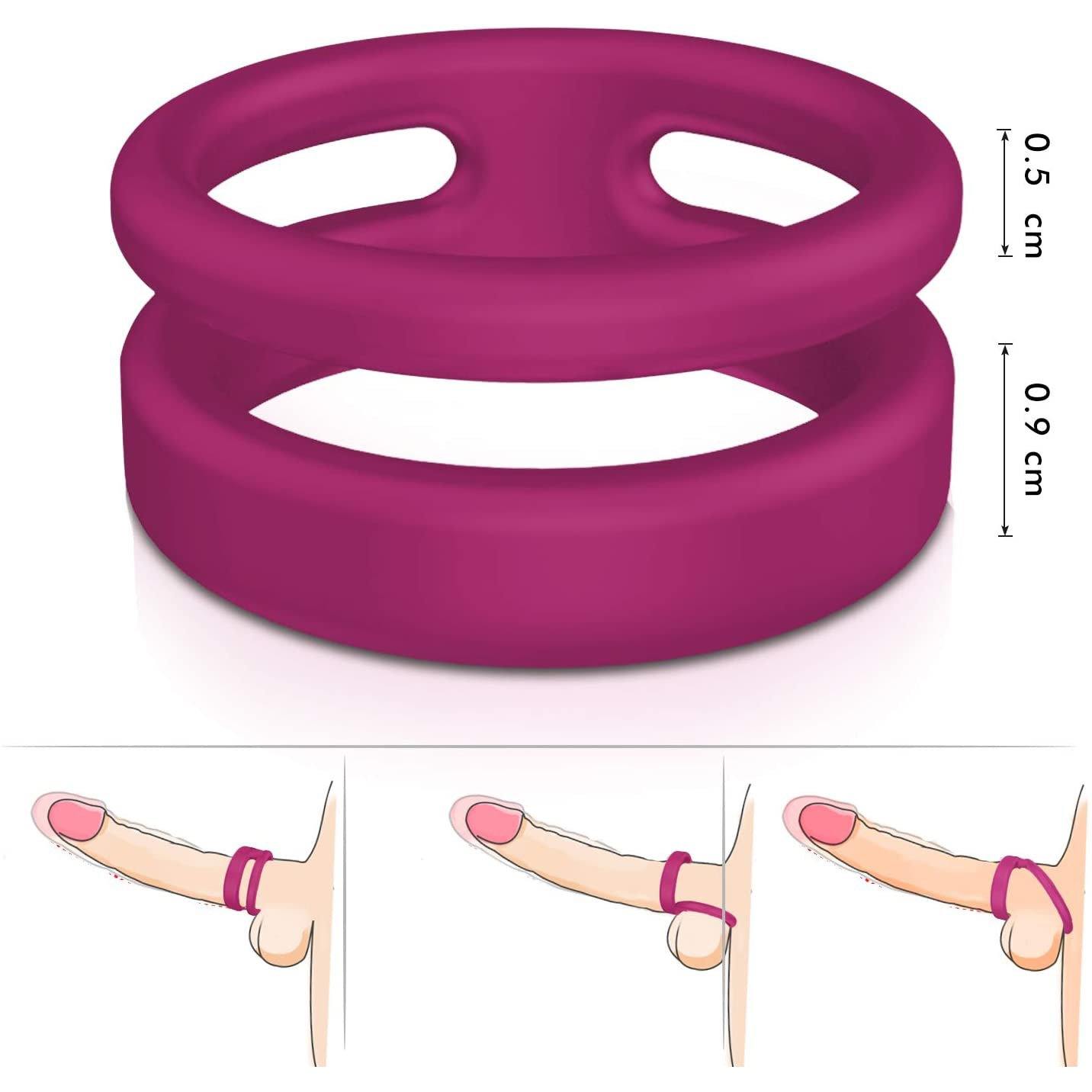 PHANXY Silicone Dual Penis Ring 118-4 - PHANXY