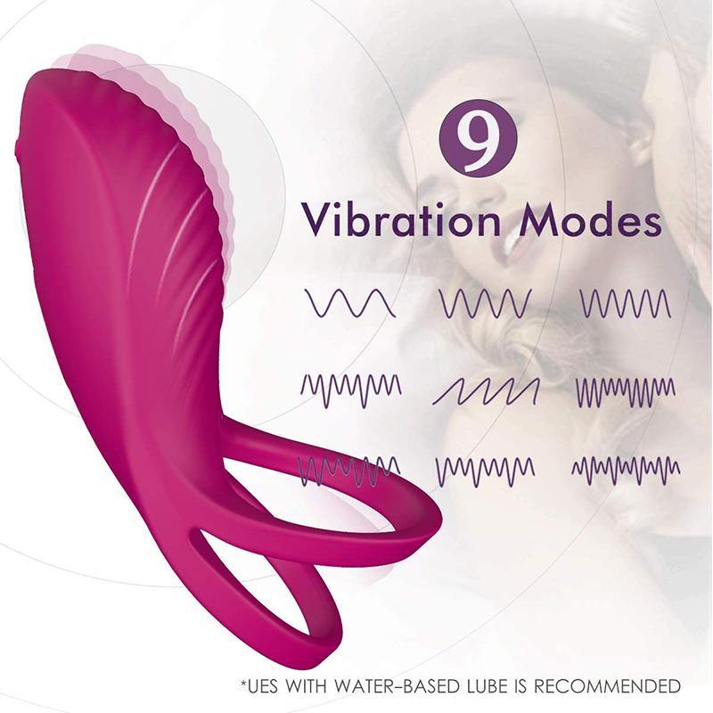 PHANXY Vibrating Penis Ring with Double Ring Adjustable Cock Ring - PHANXY