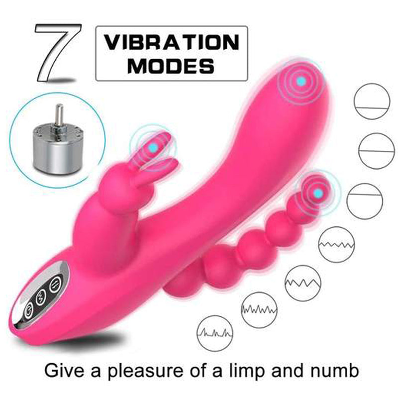 PHANXY 3 in1 Rabbit G-Spot Stimulator Anal Dildo Vibrator